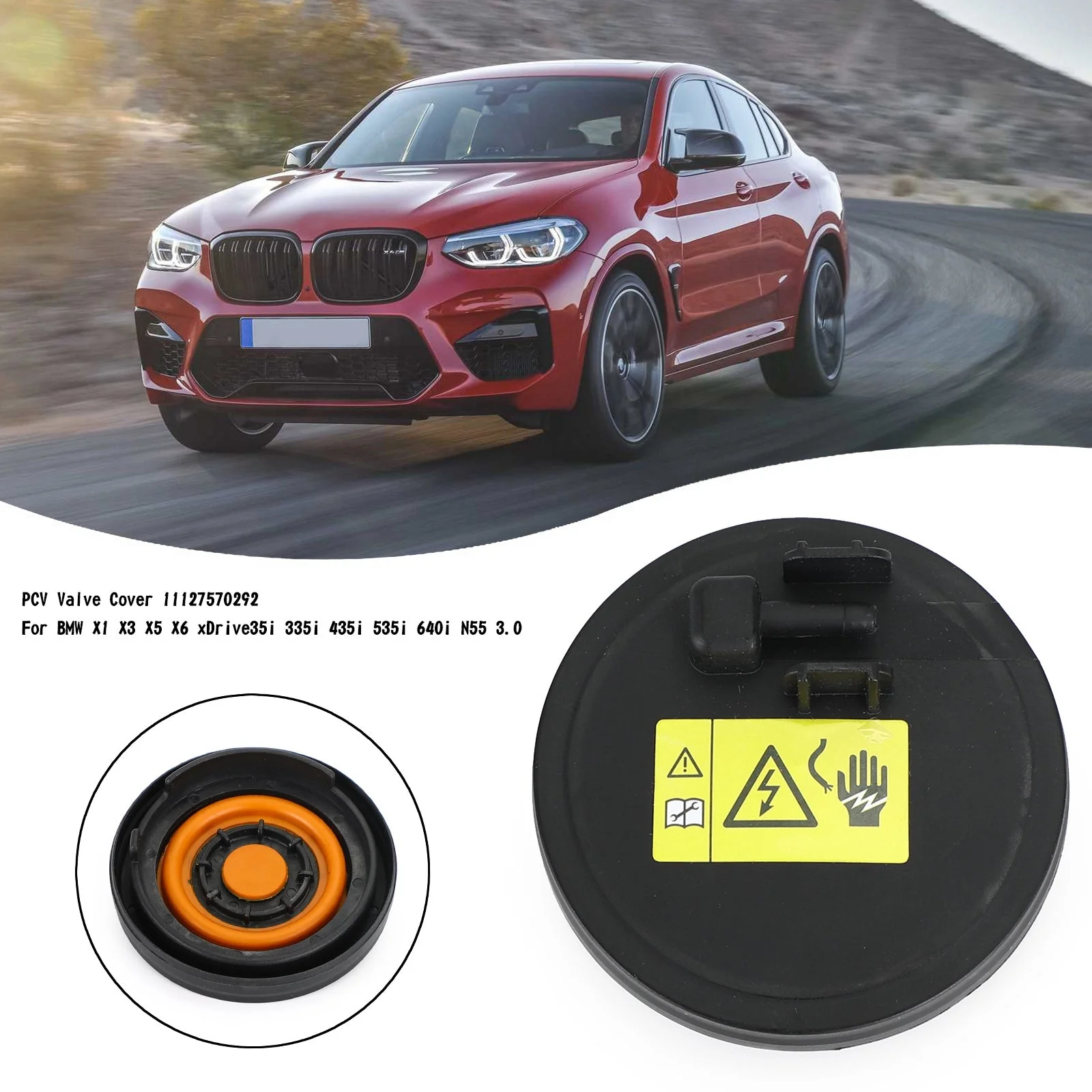 Couvercle de soupape PCV 11127570292 pour BMW X1 X3 X5 X6 xDrive35i 335i 435i 535i N55 3.0 générique