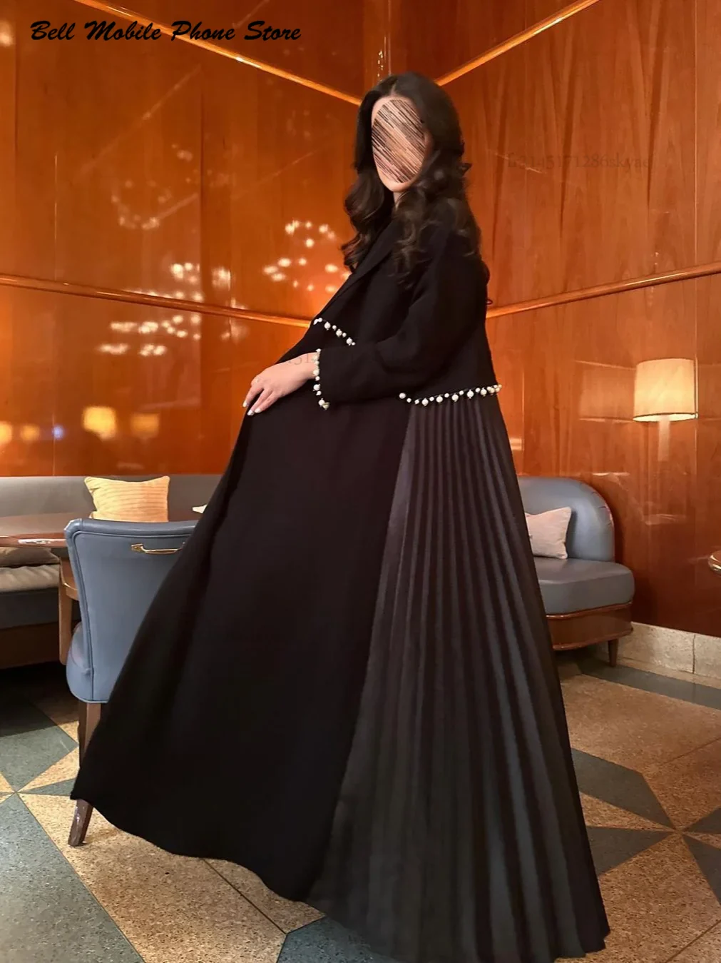 Abayas avec perles et robes longues pour femmes - image de produit 4