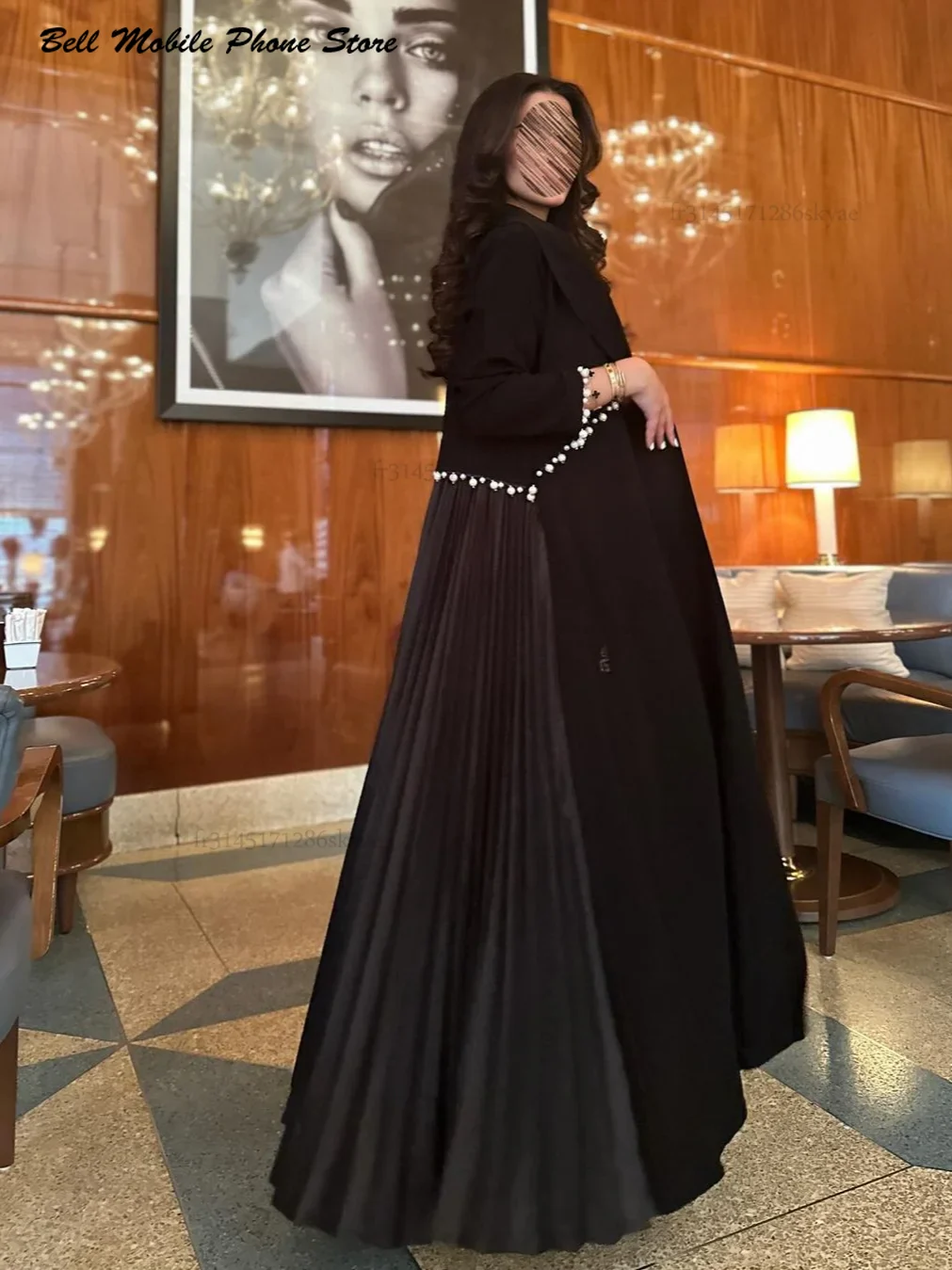 Abayas avec perles et robes longues pour femmes - image de produit 5