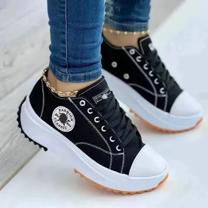 Chaussures Femme Plateforme Lacets Confort Décontracté - image de produit 6