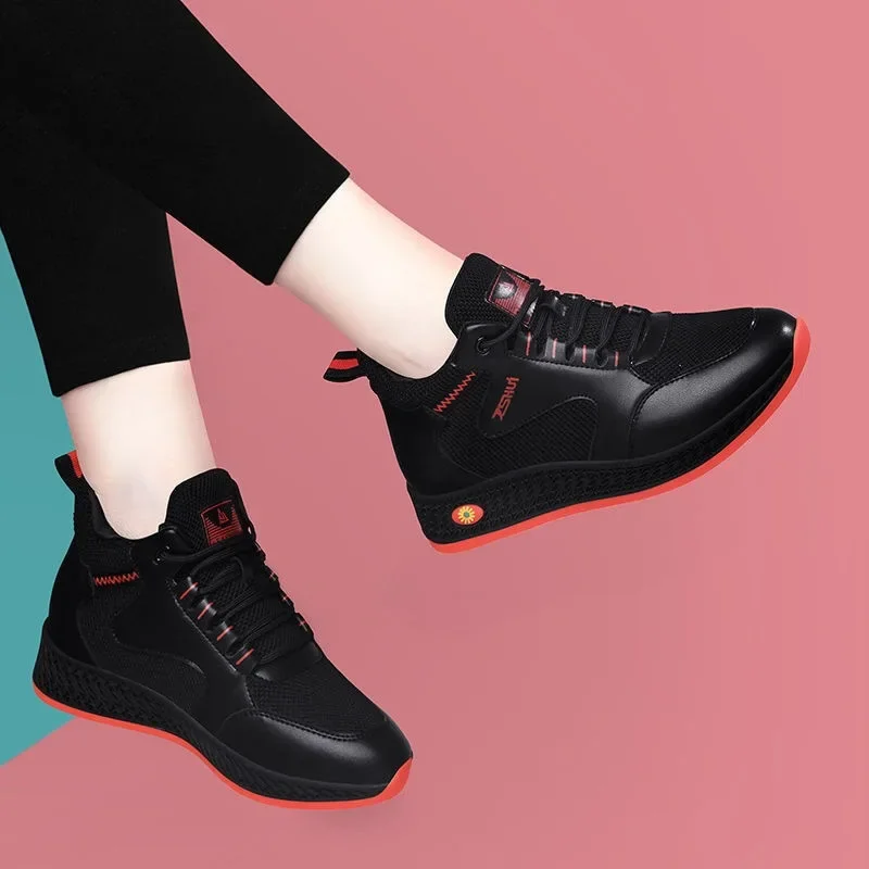 Baskets à plateforme respirante pour femmes, style décontracté et tendance - image de produit 1