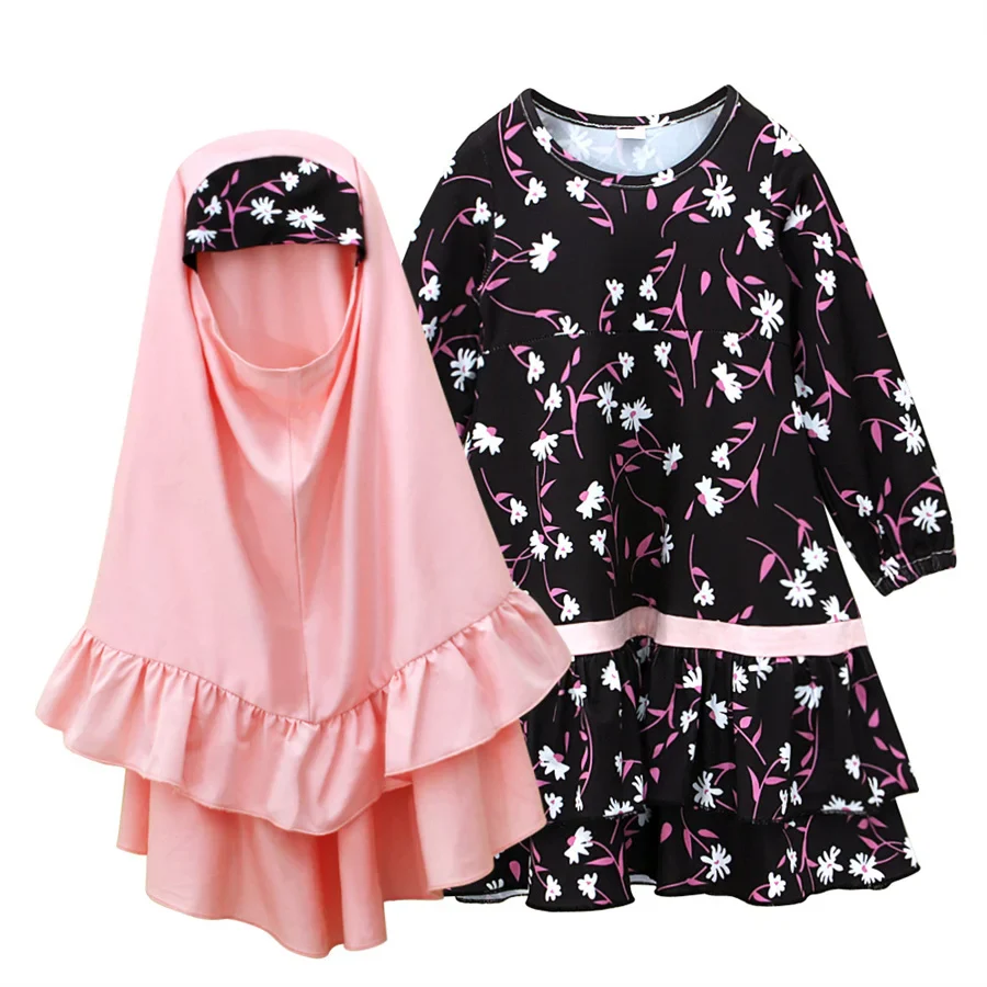 Robe de Prière Maxi pour Enfants, Ensemble Imprimé pour Ramadan - image de produit 2
