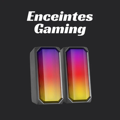 enceintes pc noir rgb