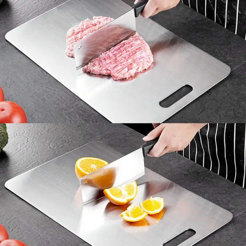 planche à découper inox double face
